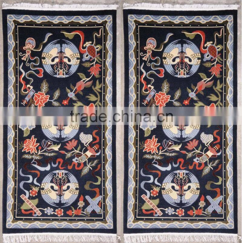 Black handkotted carpets