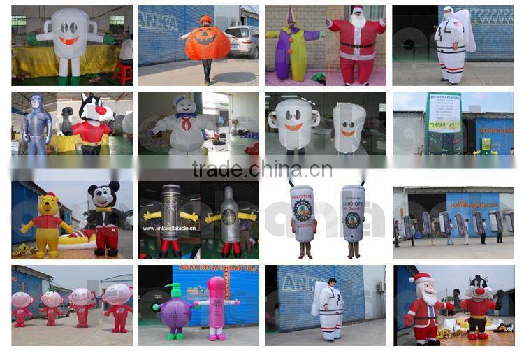 Focus on inflatable-cow-costume with short lead time