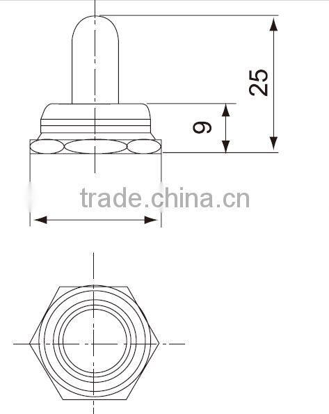CNTD Mini Toggle Switch 15A 250V ON-ON Waterproof Toggle Switch C522A