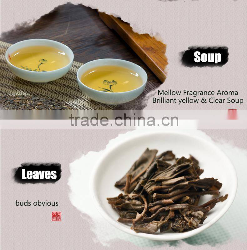 Mellow taste compressed raw puer tea cake gift set