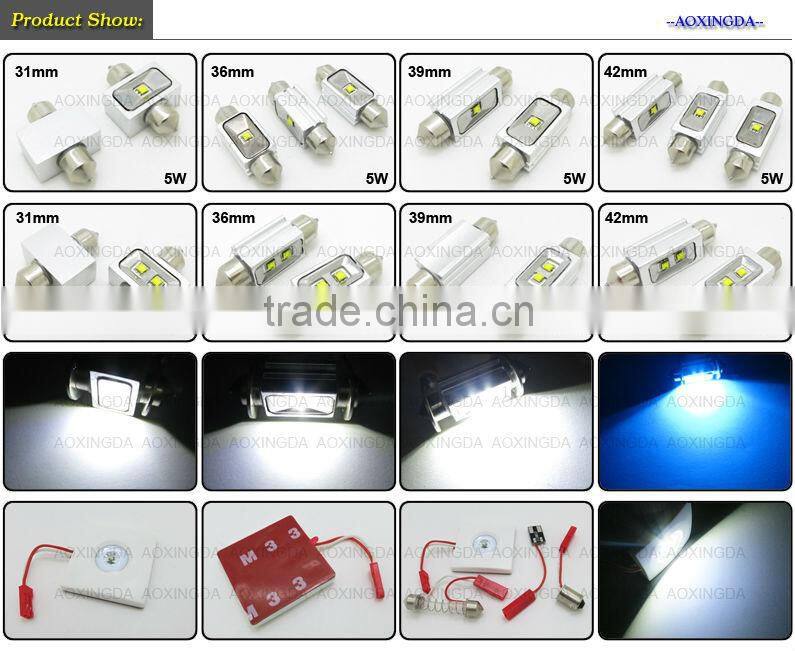 Error free 36mm festoon LED dome light bulb CR XBD10W