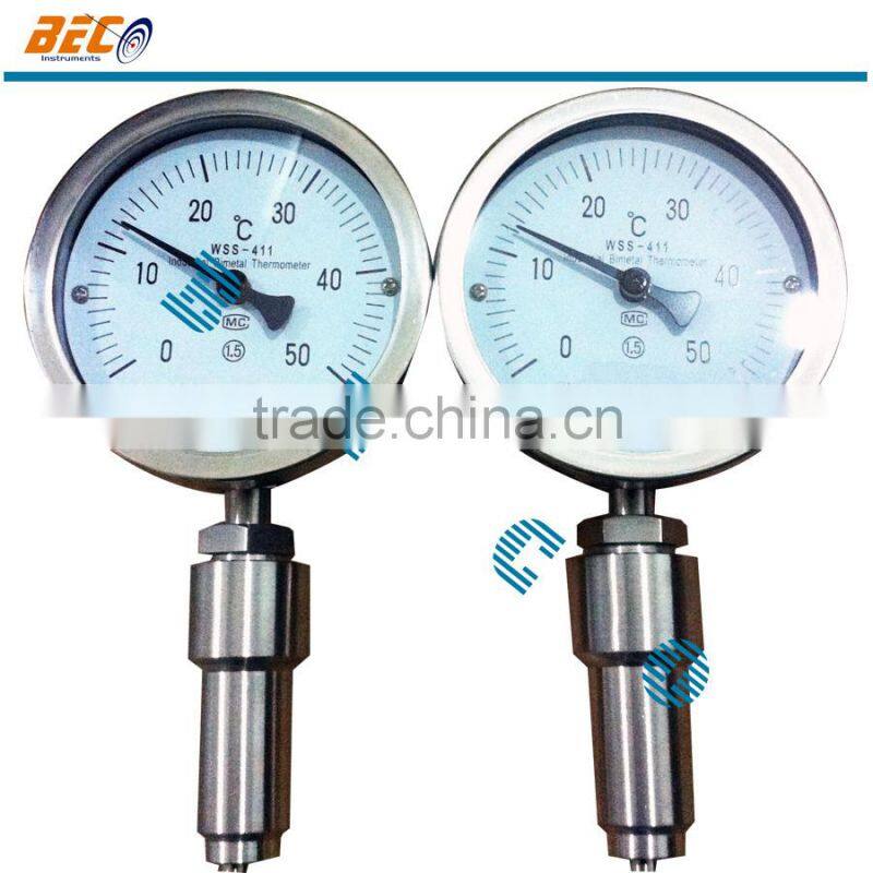 WSS temperature measuring gauge instruments with base WSS-411C