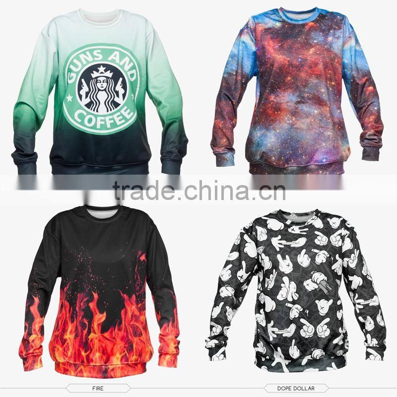 high quality 3d digital print fullprint crewneck sweatshirt spring autumn winter unisex custom oversized pullover