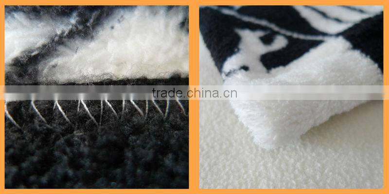 Rotary printed coral fleece for winter beding sets