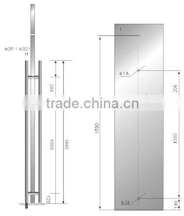 Industrial top sale stainless steel sliding dor pull handle with lock