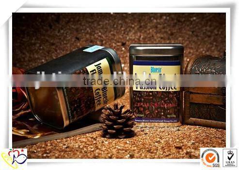 customized coffee tin can manufacturer/square tin can