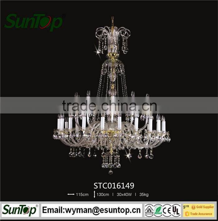 2016 contemporary big crystal chandelier with Energy Saving