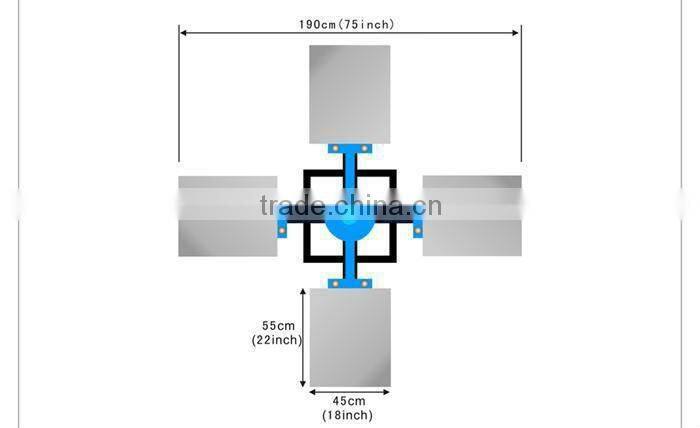 Model JN-MS4-4555T 4-Colour Manual Operating Rotating T-shirt Screen Printing Machine