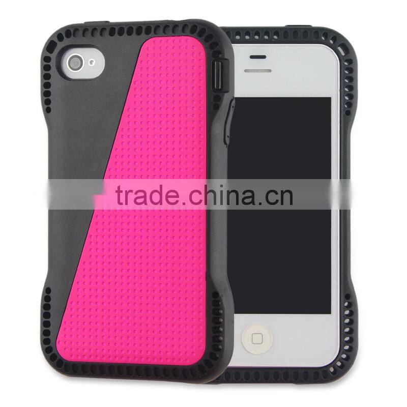 Plastic and TPU combo defender case for iPhone 4 4s