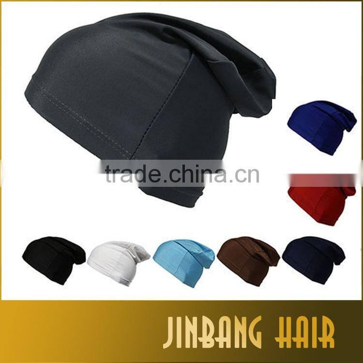 2016 Hot Selling Stretch Spandex Dome Cap Net Dome Cap black color Wig Cap