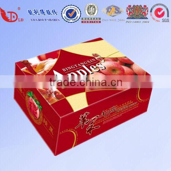 5 colours printing carton box for apple fruit packaging box factory prices