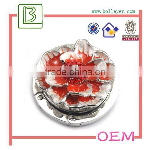 custom fashion cloisonne foldable purse hanger