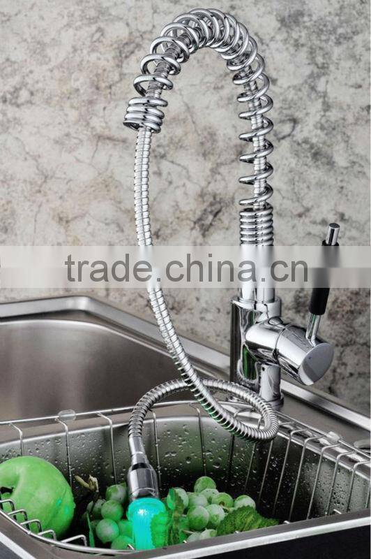 Novelty Design Round Spring LED techno mix kitchen mixer QH0781