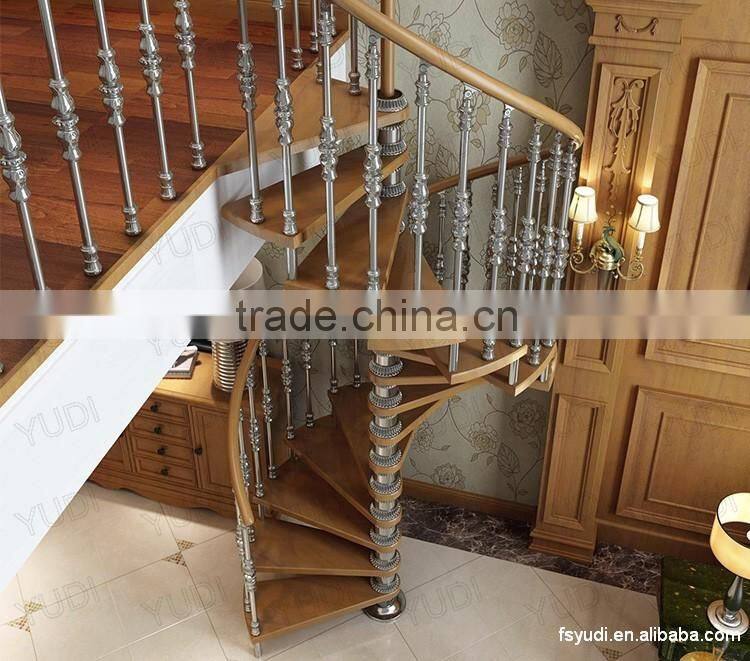 2016 New Design Indoor Staircase With Oak tread and decorative railing