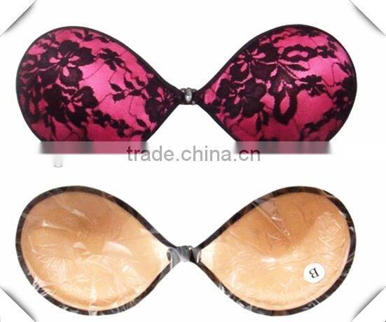 Front Closure Stretchable Fabric Bra Seamless Sponge Bra