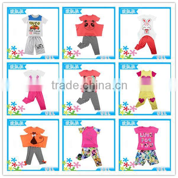 Zhejiang famous OEM manufacturer baby clothes wholesale price toddler girls boutique clothing sets