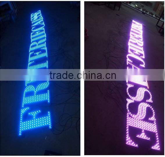 3d outdoor led punching mounting channel sign