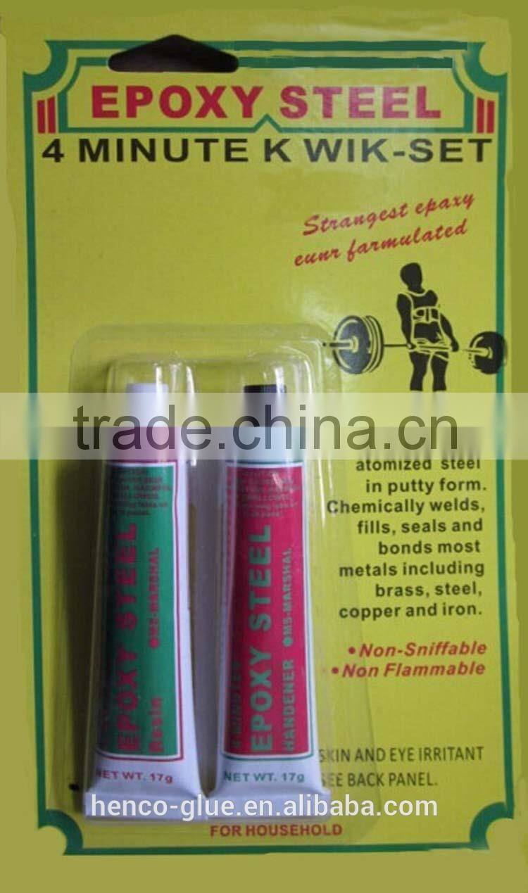 Epoxy Steel 4 MINUTE TO SET BLACK GREY Epoxy Glue