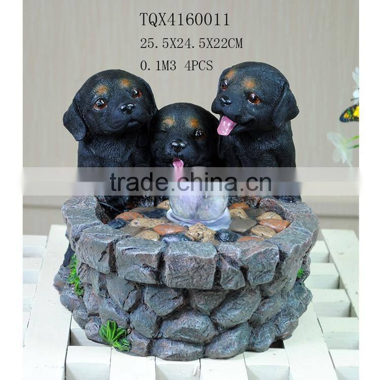 Handmade Polyresin Pet Drinking Water Fountains for Sale