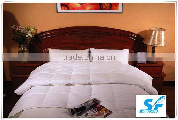 100% cotton fabric hotel alternative goose down feather comforter/ micro fiber quilt /duvet shell