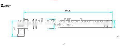 2015 Rubber Elbow Rod Antenna SW433-WT100 3.0dBi High Gain 433MHz Antenna