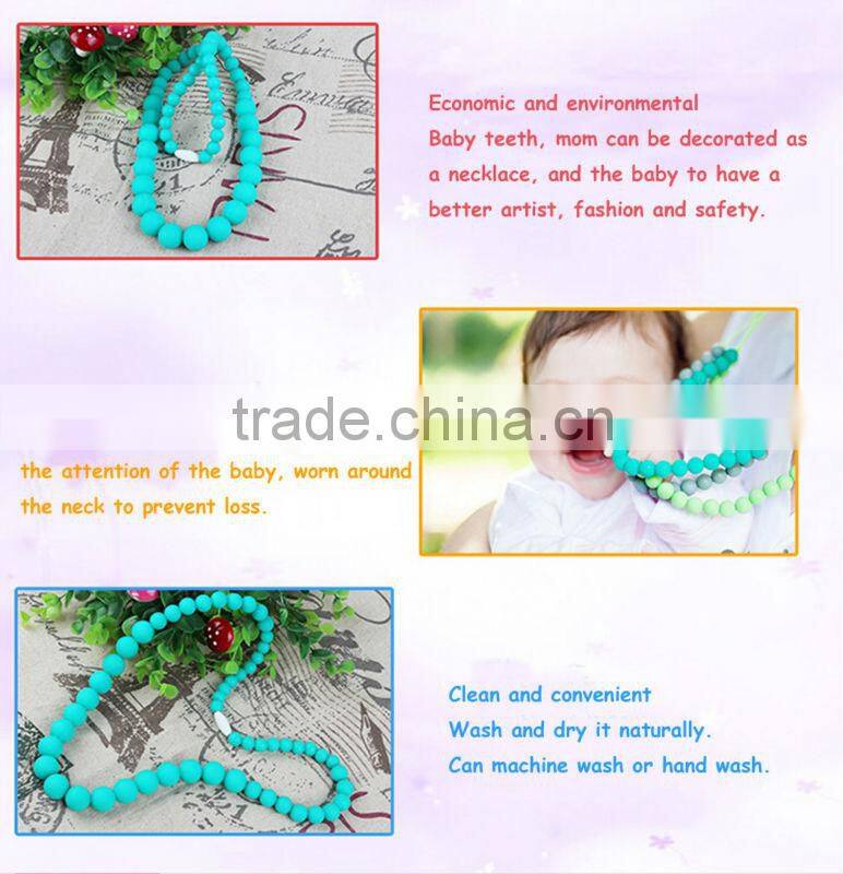 Hot multiple bead glow in the dark silicone necklace good effect