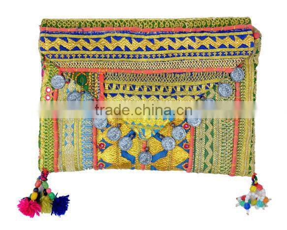 Vintage Wallet Hand Embroidered Clutch
