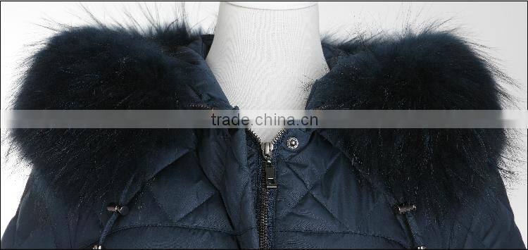 european style lady fashion real fur winter down feather jacket LK15026