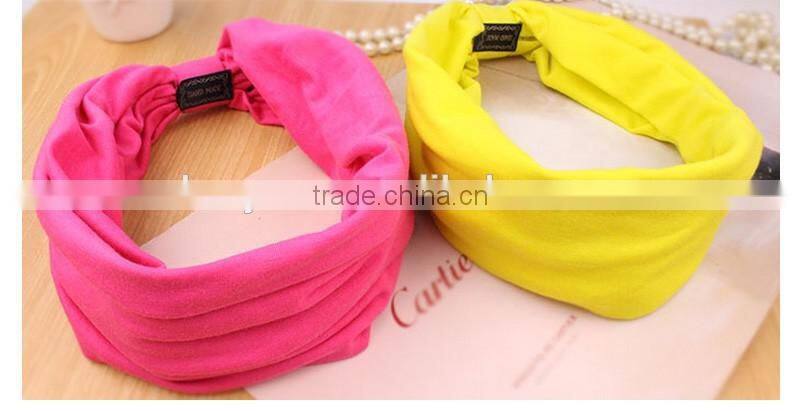 Hot Women Cotton Turban Twist Knot Head Wrap Headband Twisted Knotted Hair Band