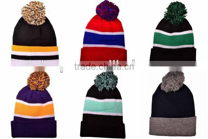 Custom Unisex Slouch Knitting Plain Winter Knit Beanie Caps