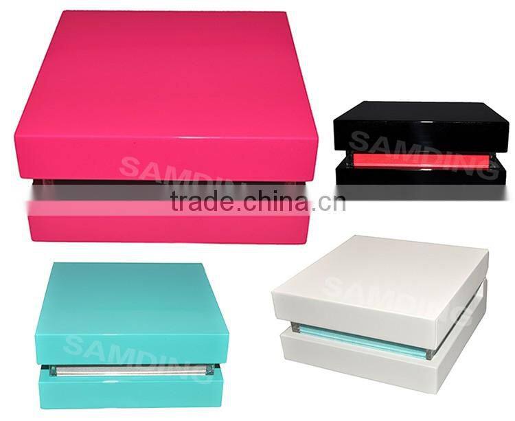 Black lacquer luxury Antique wholesale wooden jewelry box with mirror