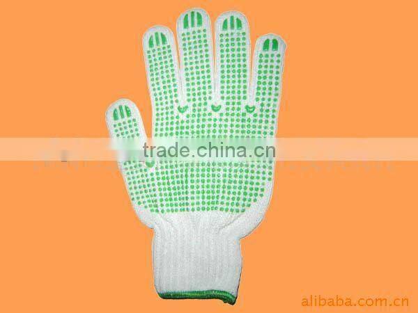 Purple Dotted Cotton Knitted Gloves White,Dotted Cotton Gloves