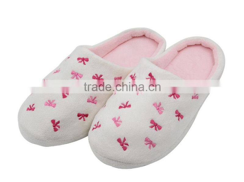 white with pink dot boot lady indoor slipper