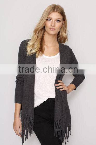 Elegant women long sleeve tassel women kimono design cardigan