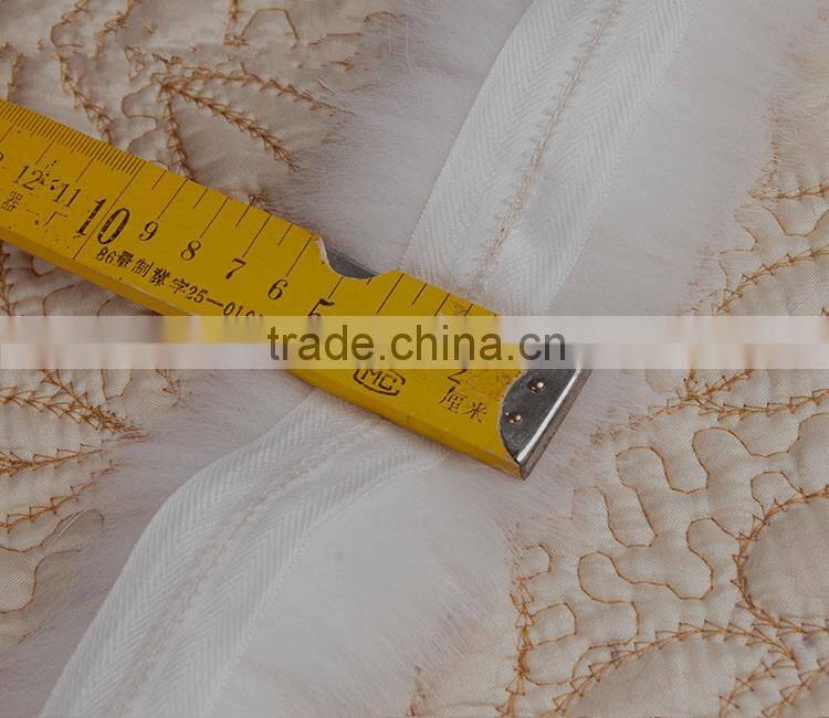 Natural Colored Fox Fur Strips / Blue Fox Trimming For Hoods And Collars