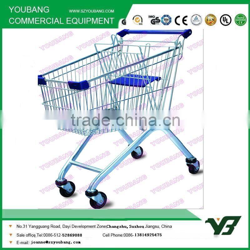 2015! Euro style used unfolding plastic shopping trolley smart cart for supermarket