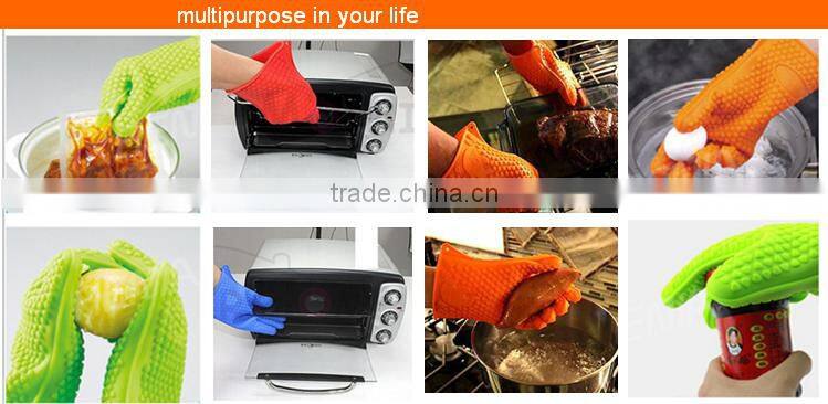 factory sell Kitchen gloves silicone cooking gloves silicone bbq baking gloves