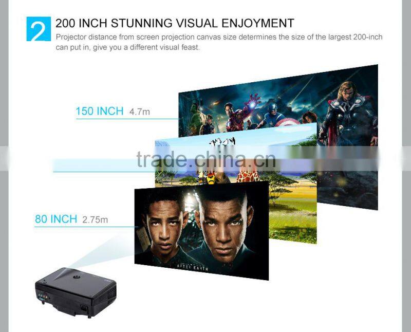 beamer 2k ,home projectors with led lamp more than 50,000 hours life