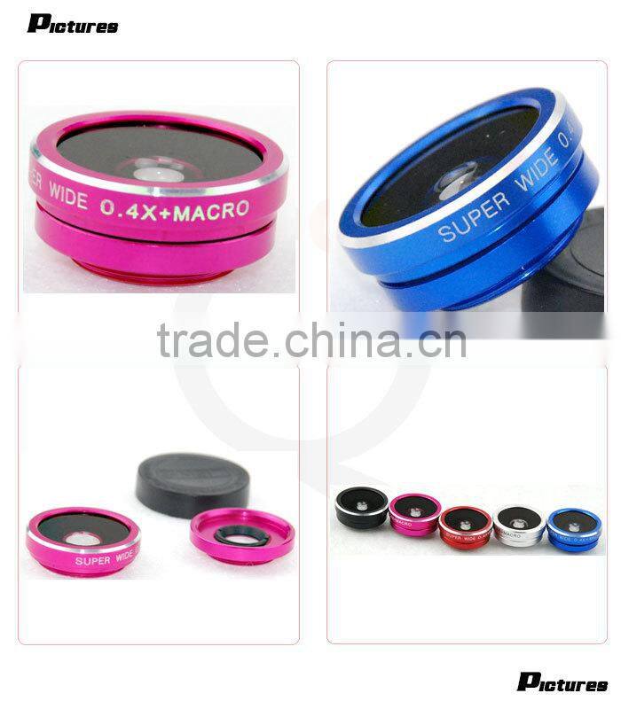 zoom lens for mobile phone camera lens 2 in one lens kit 0.4x super wide angle lens macro lens for iphone 6