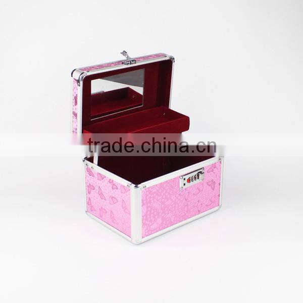 Cosmetics Aluminum Makeup Case Kit Accessories Lipstick Eye Shadow Blush