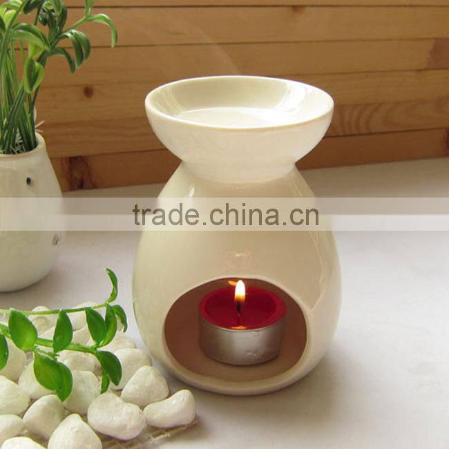 Unique design Green color bamboo shape ceramic Fragrance Oil Burner set