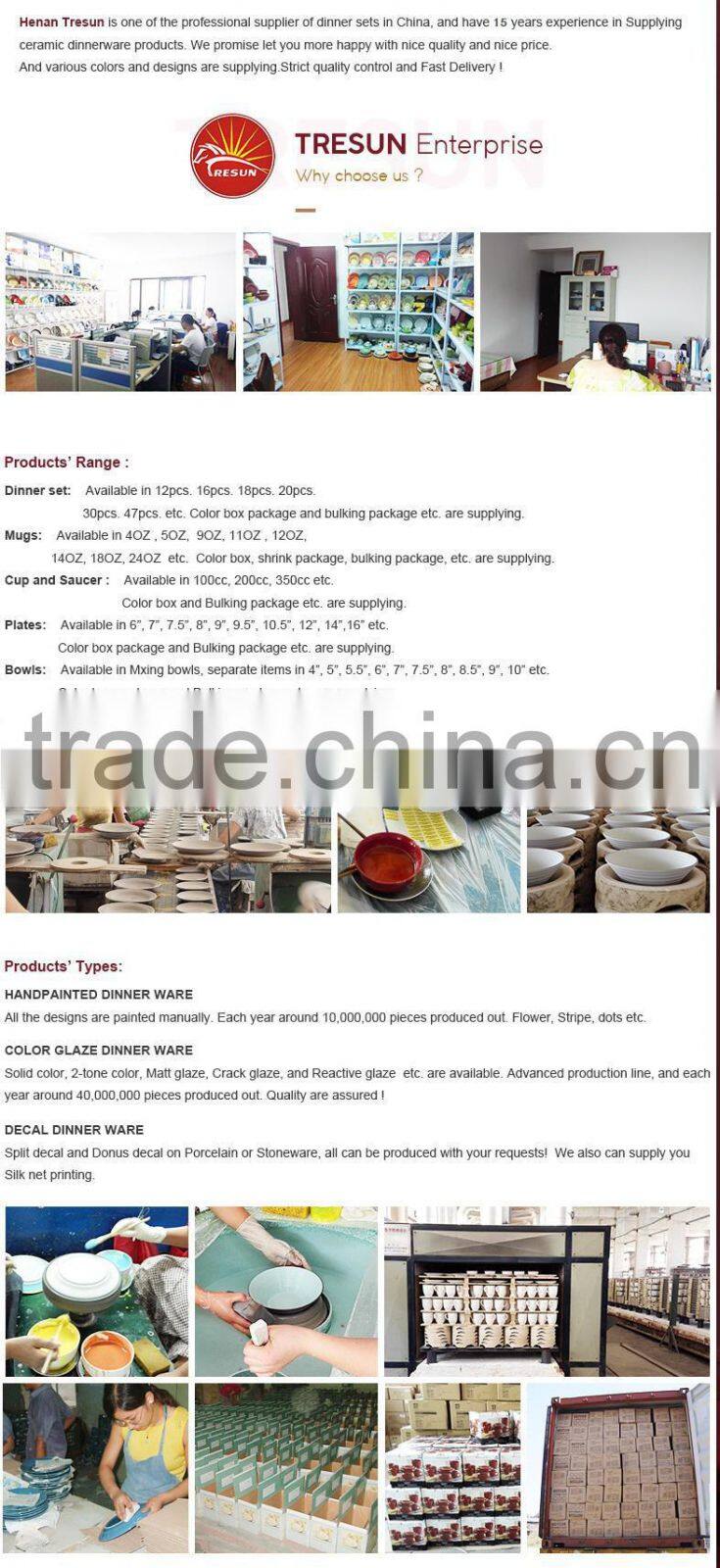 hot design 30pcs hanpainted ceramic dinnerset made in China