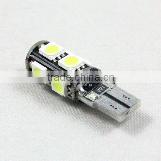 hot selling white color t10 led 5050 194 w5w t10 led bulb 9 smd canbus 12v