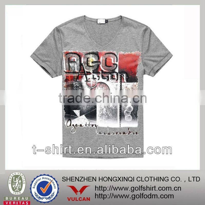 Gray Colour short sleeve men's t shirt