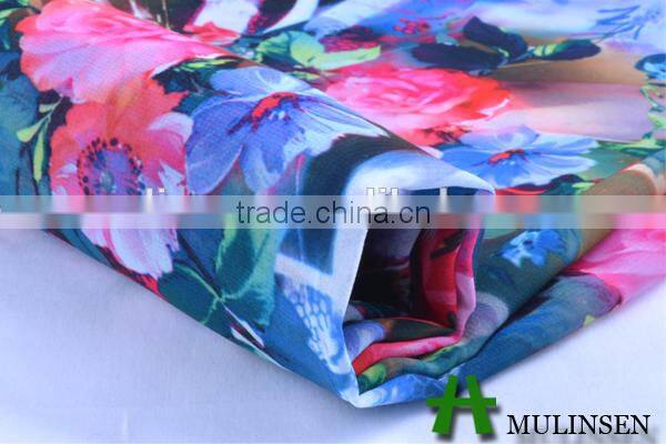 Mulinsen Textile Woven Imitation Digital Printing 75D Plain Chiffon Fabric