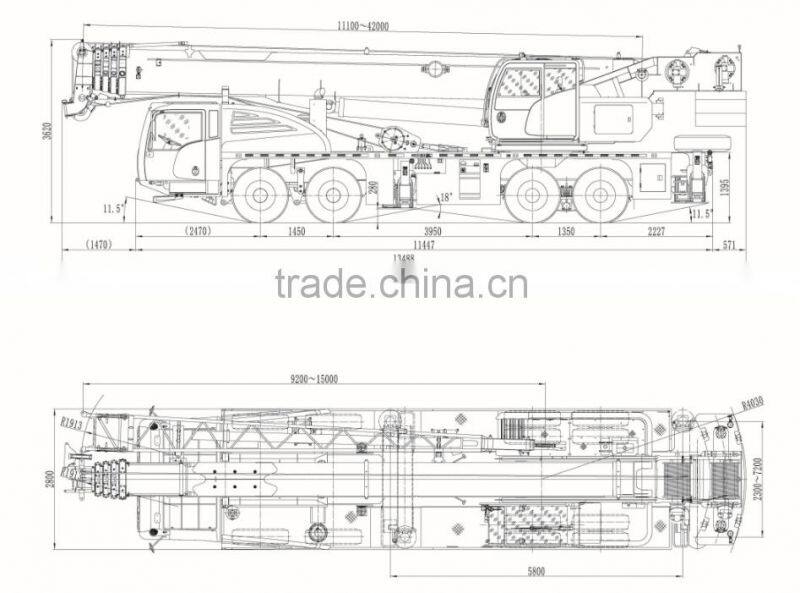 wheel crane 55Ton Best selling TTC055G1-V