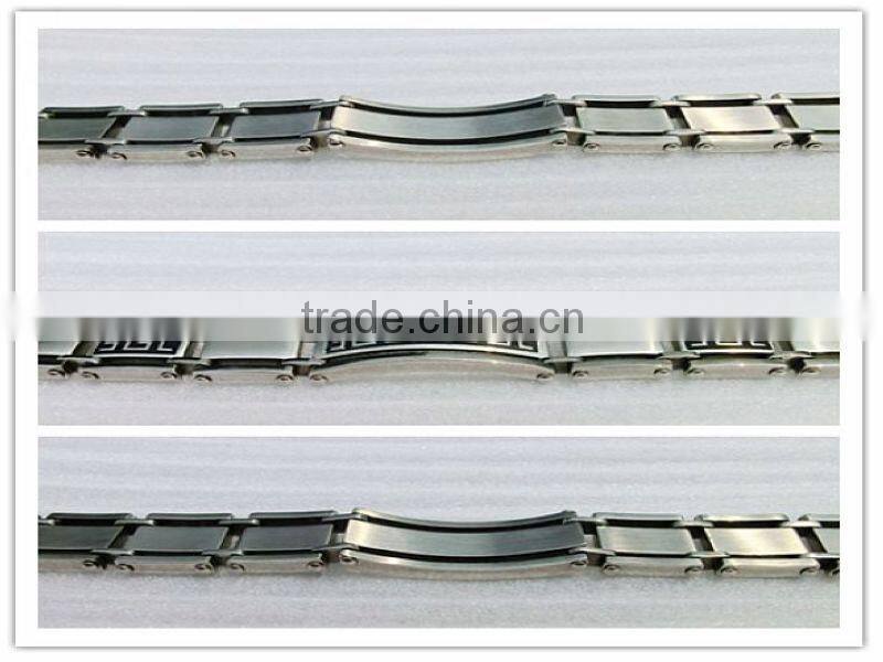 the Great Wall pattern laser engraved men stainless steel bracelet bangle