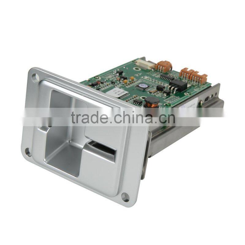 dip card reader with smart bezel for gaming slot machine application