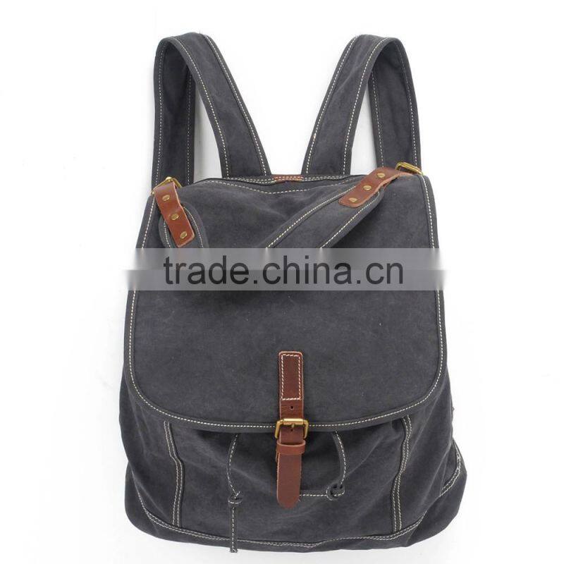 Trendy eminent waxed canvas 15inch laptop travel backpack laptop rucksack wholesale laptop backpack bag from guangzhou supplier