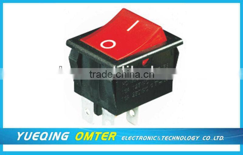 R-4-210-C5L-BR dpdt rocker switch on/on